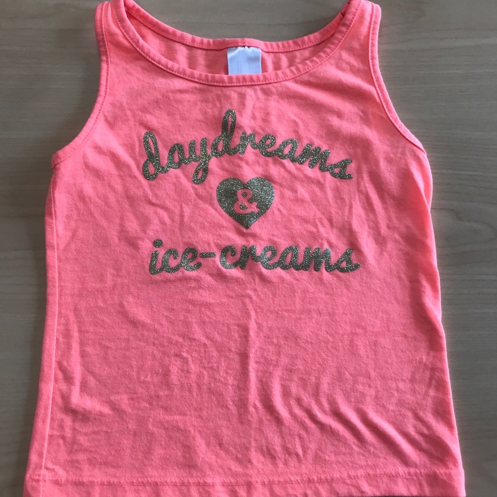 Daydreams and Ice Creams coral-colored tank 2T/3T